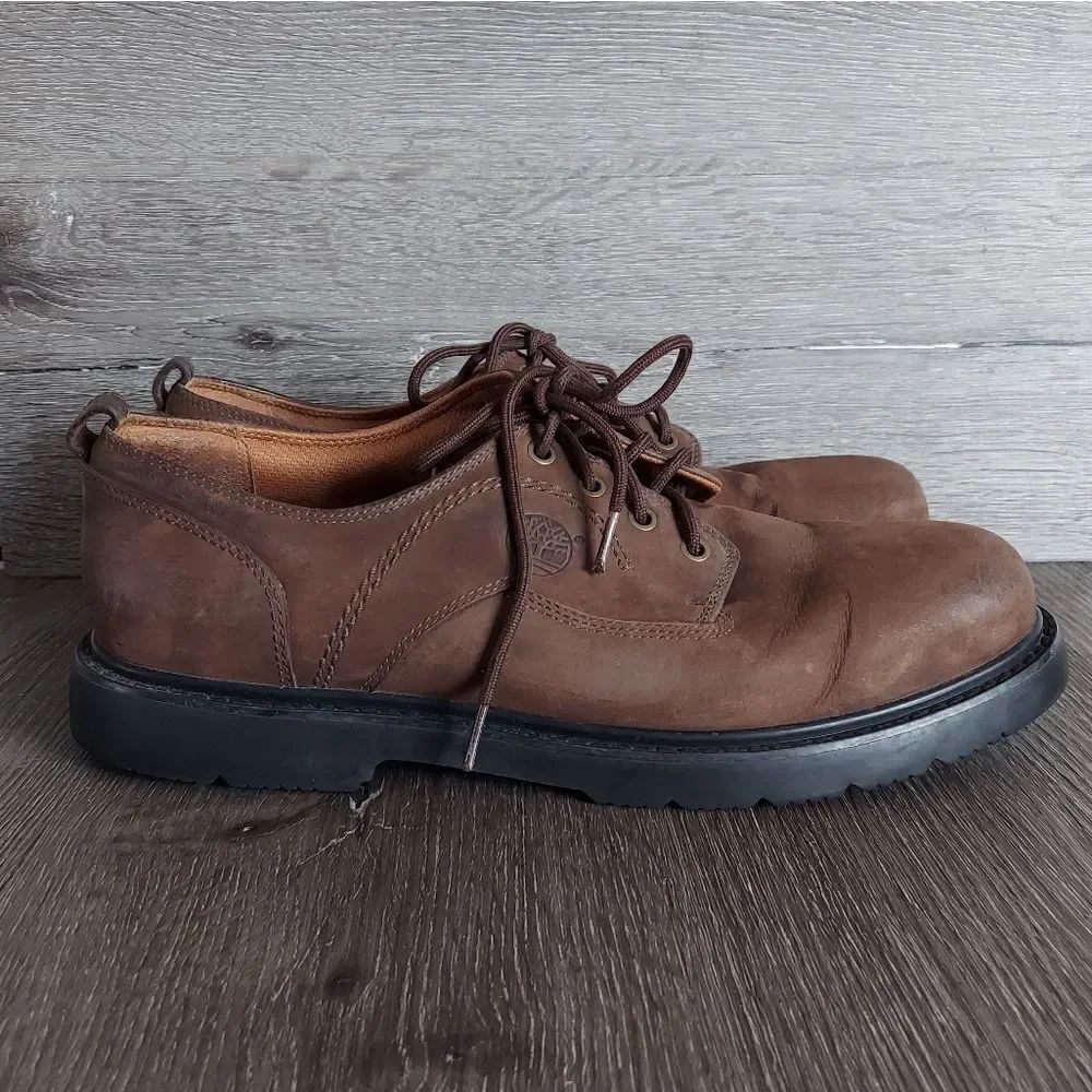 Timberland Stormbuck Waterproof Oxford Shoes Brown Leather 95503 Mens Size 13
